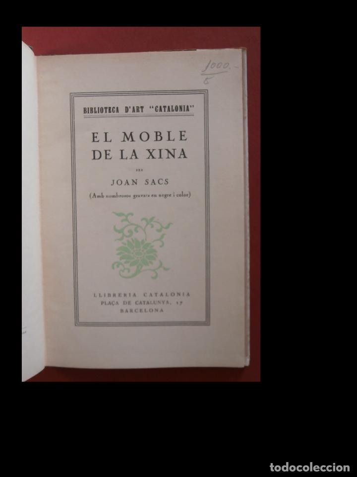 Libros antiguos: El moble de la xina. Joan Sacs - Foto 3