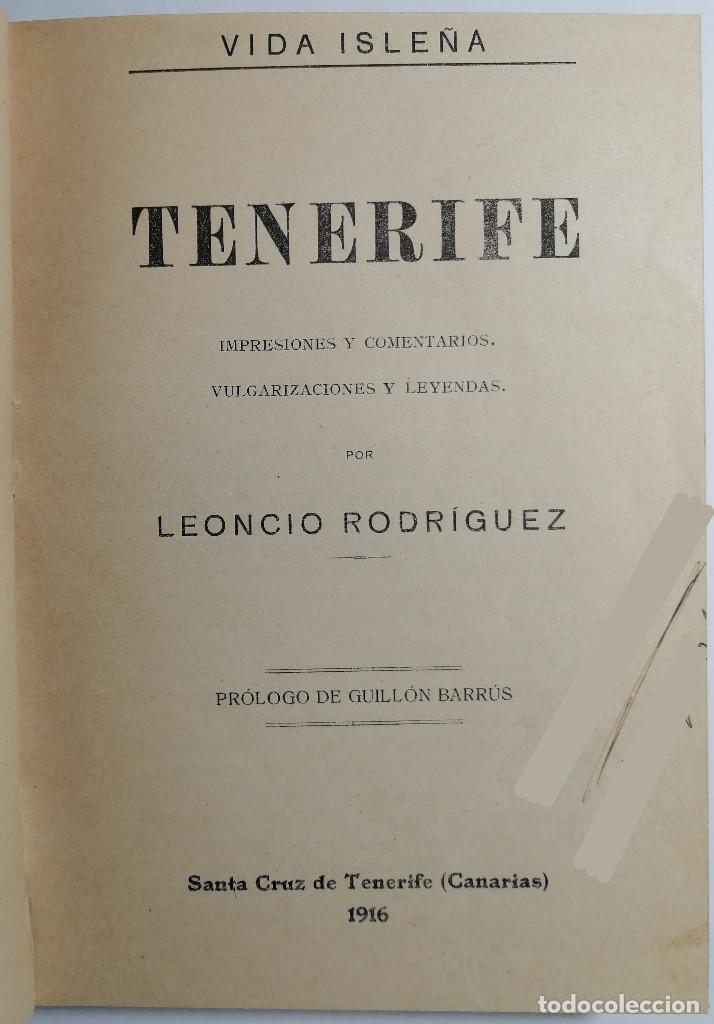 Libros antiguos: TENERIFE. LEONCIO RODRIGUEZ. 1916. - Foto 1