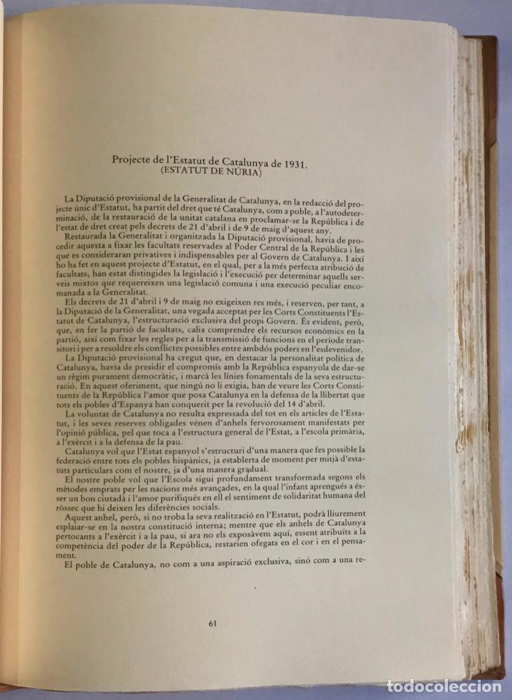 Libros antiguos: ESTATUTS (ELS) DE CATALUNYA. - Foto 6