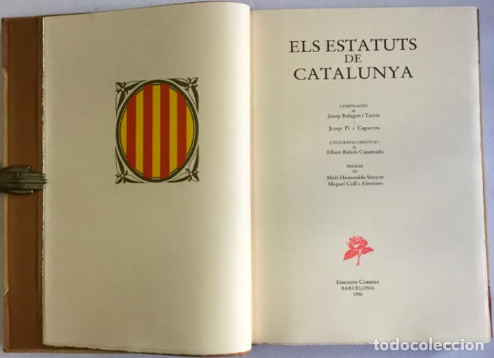 Libros antiguos: ESTATUTS (ELS) DE CATALUNYA. - Foto 1