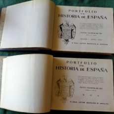 Libros antiguos: PORFOLIO DE HISTORIA DE ESPAÑA. COMPLETA, ENCUADA DOS TOMOS. M. SANDOVAL DEL RIO. M. SEGUI EDITOR.. Lote 221252927