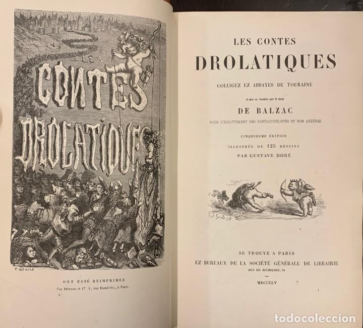 Libros antiguos: Les Contes Drolatiques. Balzac - Foto 2
