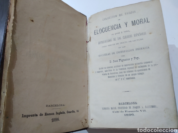 Libros antiguos: Libro Elocuencia y Moral a&ntilde;o 1896 - Foto 2