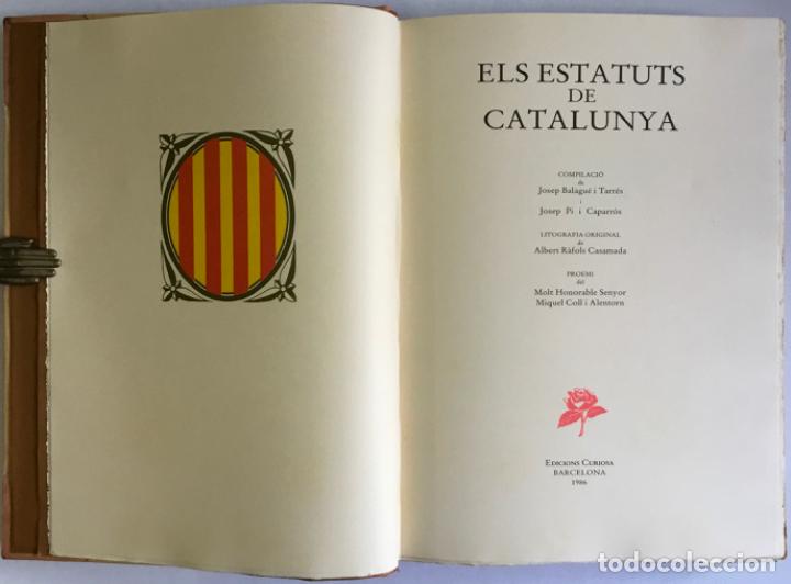 Libros antiguos: ESTATUTS (ELS) DE CATALUNYA. - Foto 1