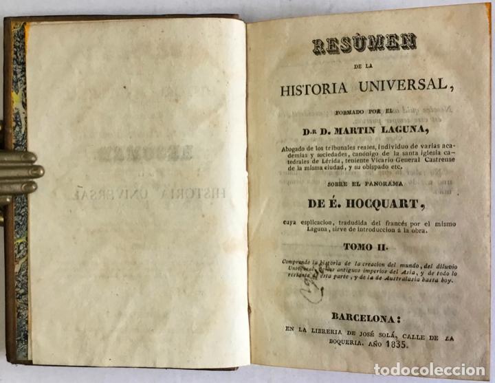 Libros antiguos: RESUMEN DE LA HISTORIA UNIVERSAL. - LAGUNA, Mart&iacute;n [HOCQUART, E.]. - Foto 7