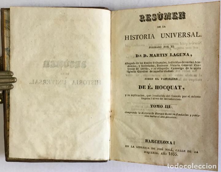 Libros antiguos: RESUMEN DE LA HISTORIA UNIVERSAL. - LAGUNA, Mart&iacute;n [HOCQUART, E.]. - Foto 9