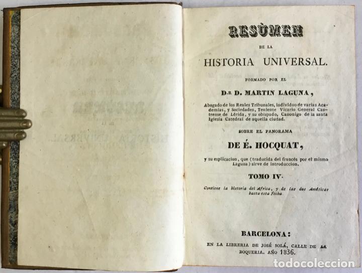 Libros antiguos: RESUMEN DE LA HISTORIA UNIVERSAL. - LAGUNA, Mart&iacute;n [HOCQUART, E.]. - Foto 12