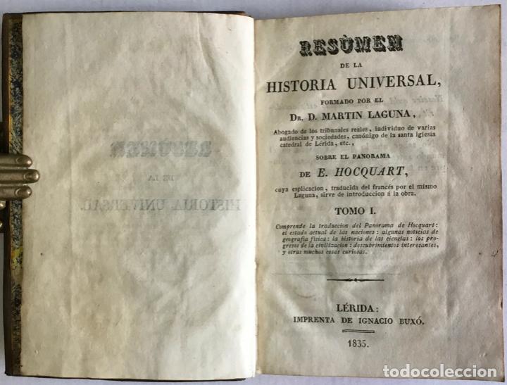 Libros antiguos: RESUMEN DE LA HISTORIA UNIVERSAL. - LAGUNA, Mart&iacute;n [HOCQUART, E.]. - Foto 1