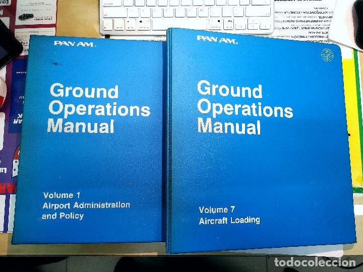 Libros antiguos: PAN AM Ground Operations Manual Binders (2 Manuales) - Foto 1