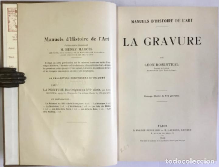 Libros antiguos: LA GRAVURE. - ROSENTHAL, L&eacute;on. - Foto 3