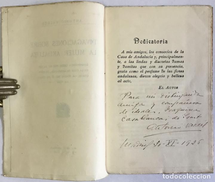 Libros antiguos: LA MUJER ANDALUZA. - VALD&Eacute;S, Antonio. - Foto 3