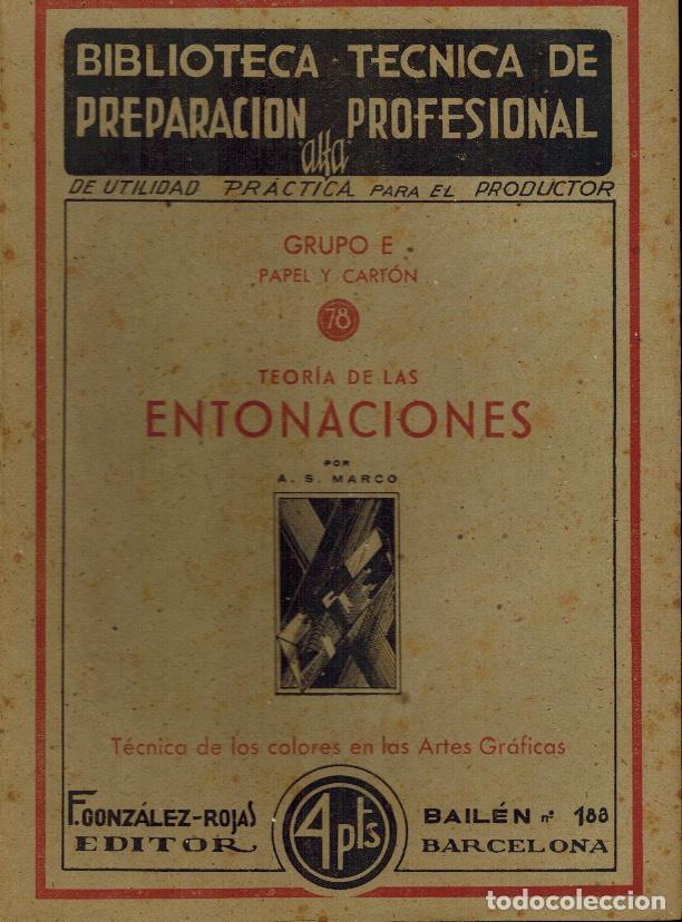 Libros antiguos: TEOR&Iacute;A DE LAS ENTONACIONES - Foto 1