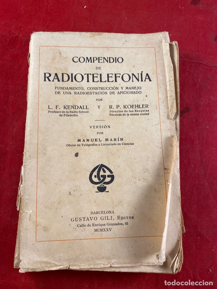 Libros antiguos: COMPENDIO DE RADIOTELEFON&Iacute;A - Foto 1