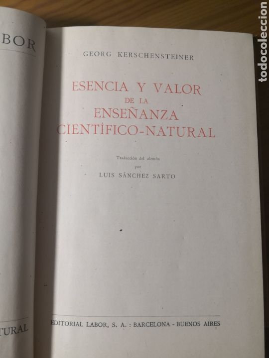Libros antiguos: 1927 - LA ENSE&Ntilde;ANZA CIENT&Iacute;FICO - NATURAL, G. KERSCHENSTEINER - Foto 3