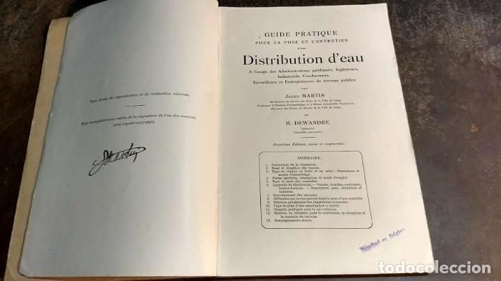 Libros antiguos: Guide pratique Distribution Deau 1924 - Foto 3