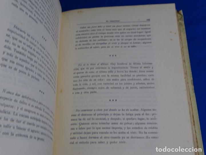 Libros antiguos: BALTASAR GRACIAN.EL OR&Aacute;CULO MANUAL EL H&Eacute;ROE Y EL DISCRETO.1930. - Foto 3