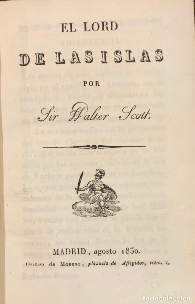 Libros antiguos: El Lord de las Islas. Walter Scott - Foto 2