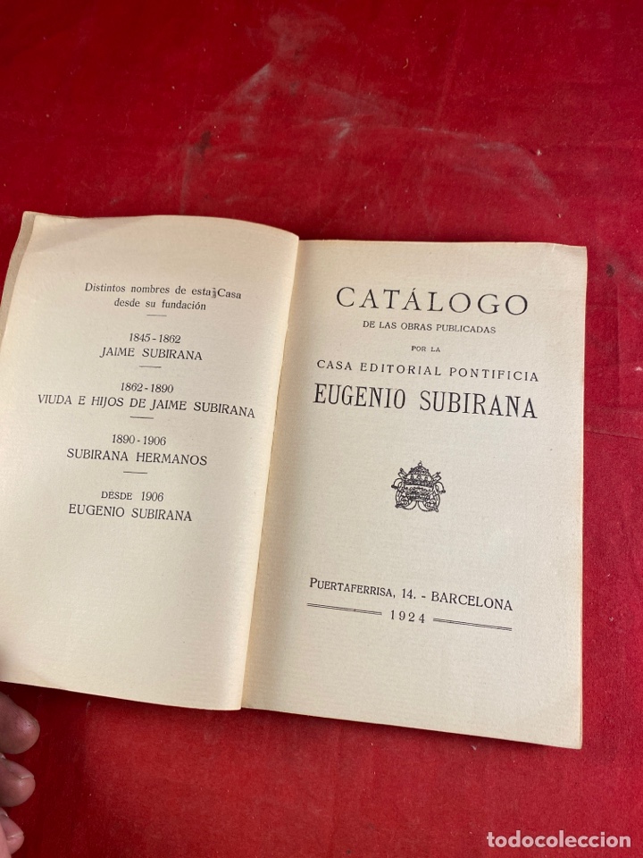 Libros antiguos: CAT&Aacute;LOGO 1924 EUGENIO SUBIRANA - Foto 2