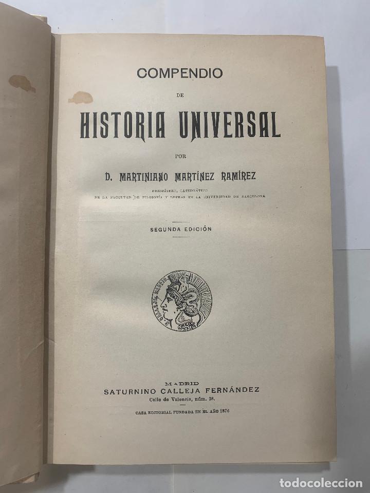 Libros antiguos: Compendio de historia universal - Foto 3