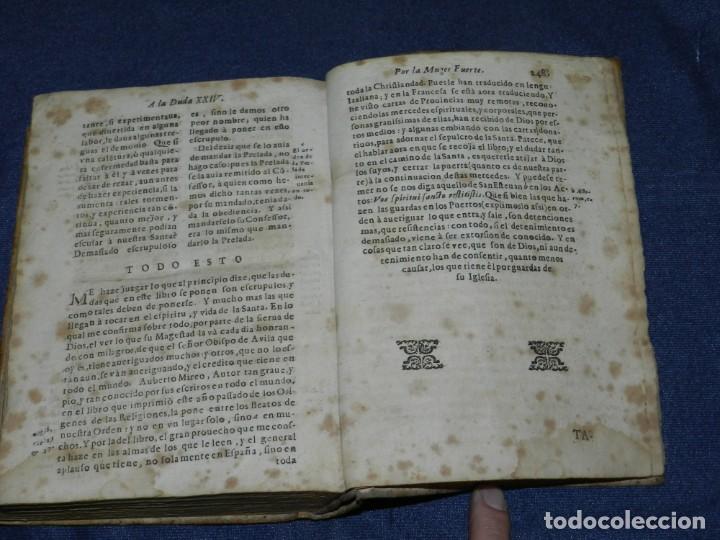 Libros antiguos: (MF) MIGUEL GONÇALEZ VAQUERO - LA MUGER FUERTE, POR OTRO TITULO LA VIDA DE DOÑA MARIA VELA 1674 - Foto 3 - 224171262