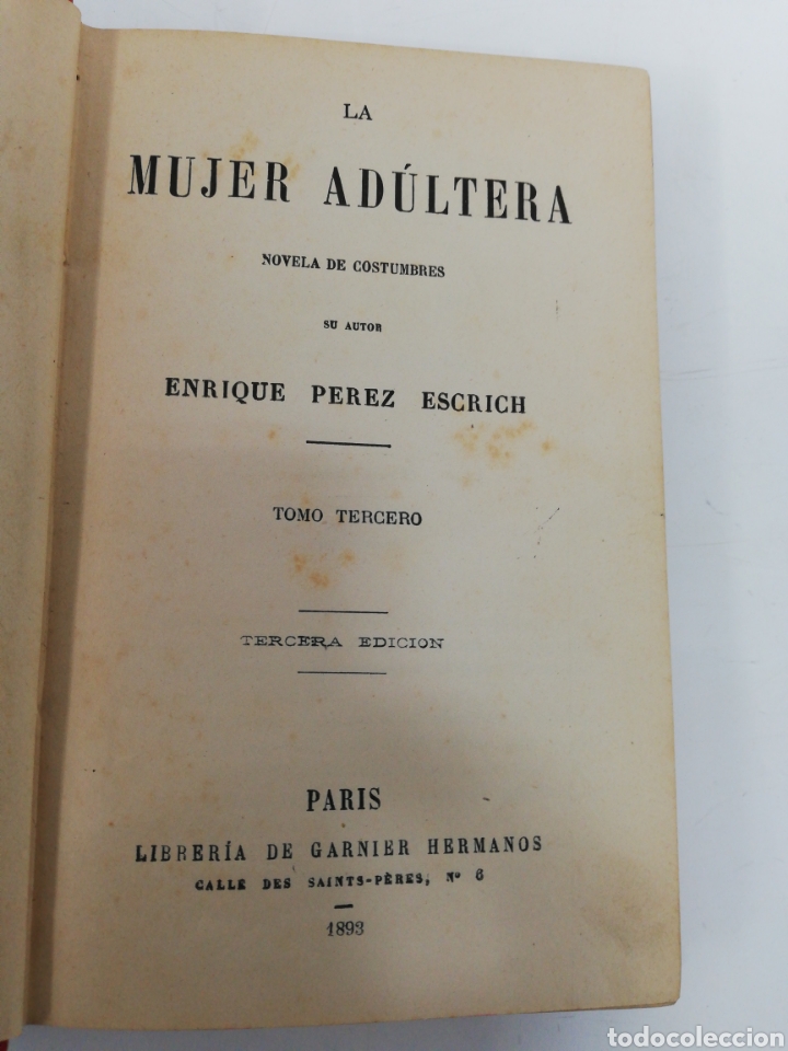 Libros antiguos: Colecci&oacute;n La mujer Ad&uacute;ltera. - Foto 6