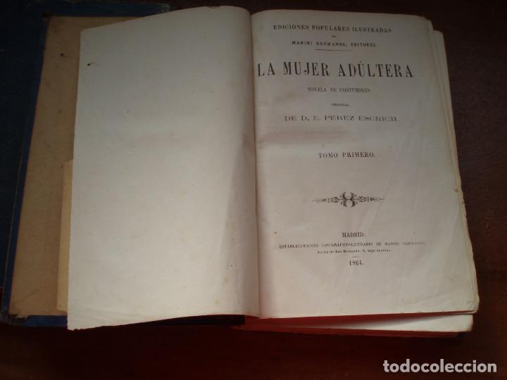 Libros antiguos: LA MUJER ADULTERA. 2 TOMOS. 1864. - Foto 6