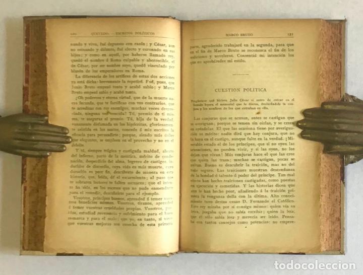 Libros antiguos: ESCRITOS POL&Iacute;TICOS. - QUEVEDO, Francisco de. - Foto 3