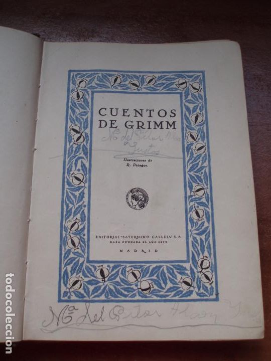 Libros antiguos: cuentos de grimm. ed. saturnino calleja - Foto 3