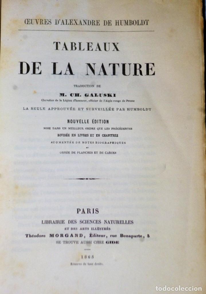 Libros antiguos: TABLEAUX DE LA NATURE - Foto 3