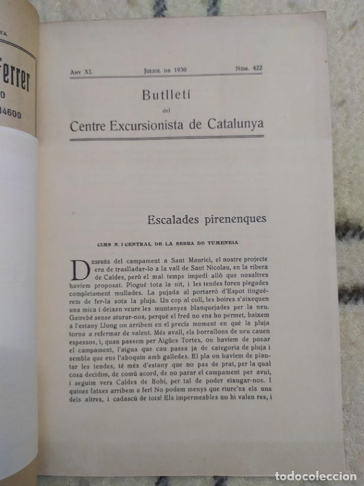 Libros antiguos: 1930. Butlleti del Centre Excursionista de Catalunya. - Foto 5