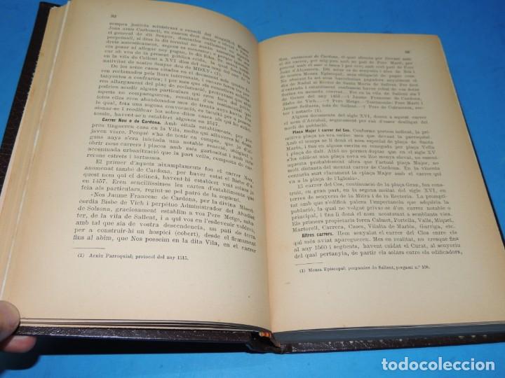 Libros antiguos: HISTORIA DE SALLENT.-FORTI&Aacute; SOL&Aacute;. Pvre. - Foto 6