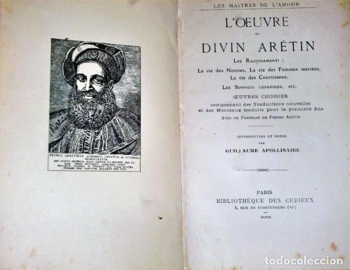 Libros antiguos: L&acute;OEUVRE DU DIVIN AR&Eacute;TIN. 2 TOMOS - Foto 3