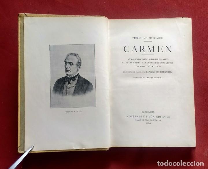 Libros antiguos: CARMEN - M&Eacute;RIM&Eacute;E - MONTANER Y SIMON - 1910 - Foto 2