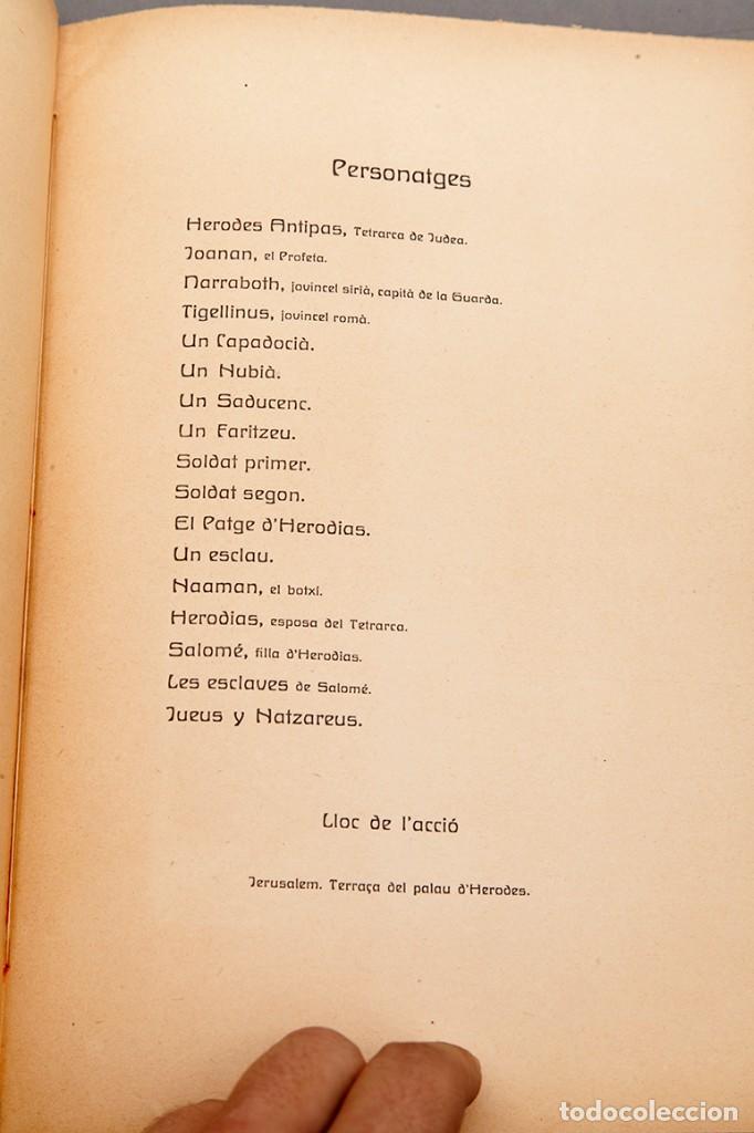 Libros antiguos: OSCAR WILDE - SALOM&Eacute; - ADRI&Agrave; GUAL - 1908 - Foto 8