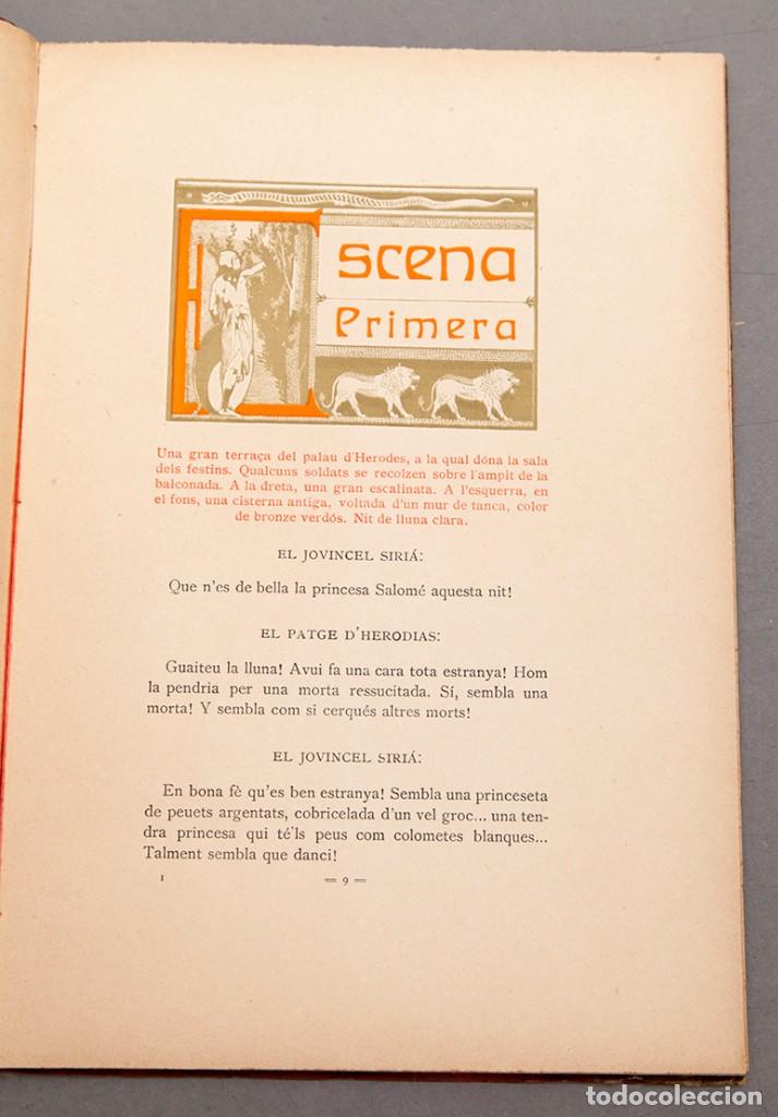 Libros antiguos: OSCAR WILDE - SALOM&Eacute; - ADRI&Agrave; GUAL - 1908 - Foto 10