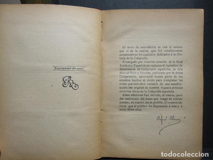 Libros antiguos: RUFINO BLANCO. ARTE DE LA ESCRITURA Y DE LA CALIGRAFÍA ESPAÑOLA - Foto 7 - 225086628