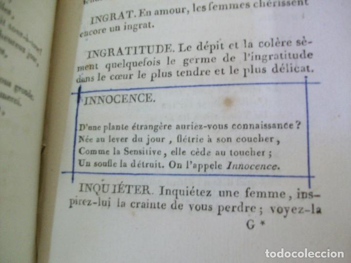 Libros antiguos: DICTIONNAIRE DAMOUR-EN FRANCES-1808 - Foto 8