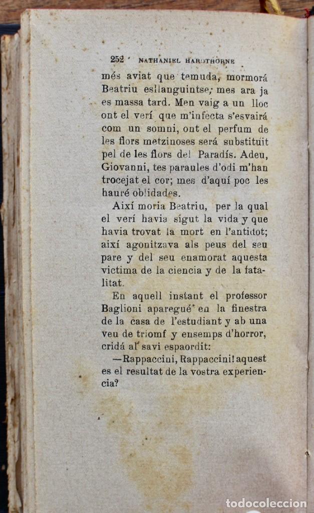 Libros antiguos: Contes extranys - Nathaniel Hawthorne - 1908 - en catal&agrave; - Foto 4
