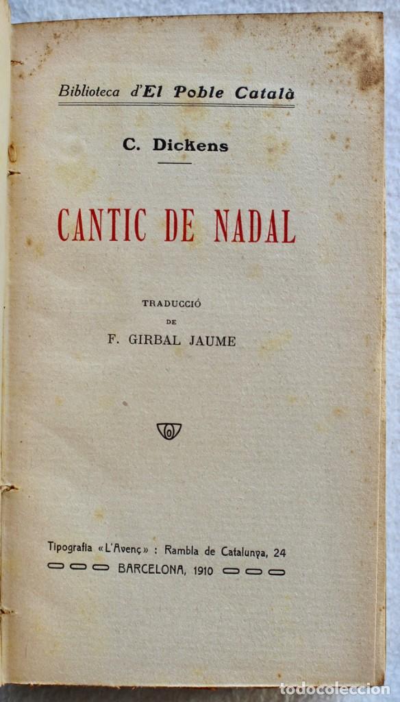 Libros antiguos: CHARLES DICKENS - CANTIC DE NADAL - EDICI&Oacute; DE 1910 - Foto 4