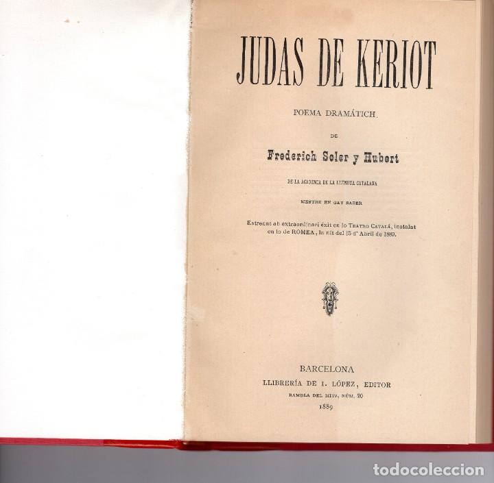 Libros antiguos: JUDAS DE KERIOT - FREDERICH SOLER Y HUBERTZ - Foto 2