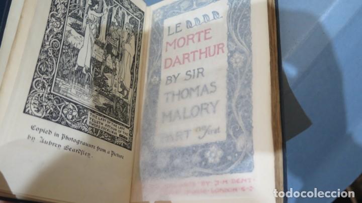 Libros antiguos: LE MORTE DARTHUR. SIR THOMAS MALORY. J.M. DENT. 4 TOMOS - Foto 2