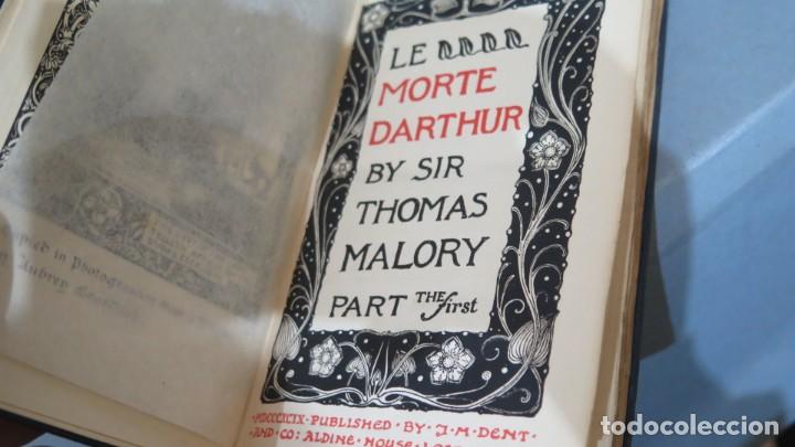 Libros antiguos: LE MORTE DARTHUR. SIR THOMAS MALORY. J.M. DENT. 4 TOMOS - Foto 3