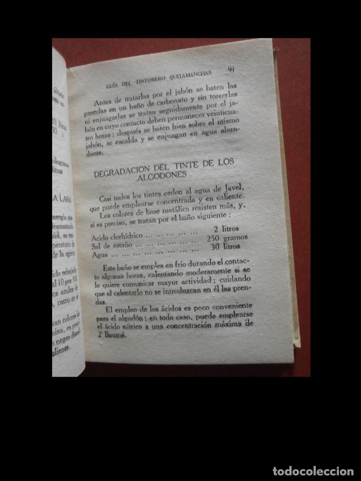 Libros antiguos: Guia del Tintorero Quitamanchas. S. de Torr&oacute;ntegui - Foto 4