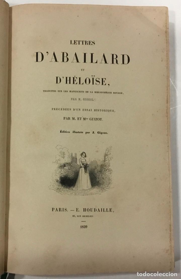 Libros antiguos: LETTRES DABAILARD ET DH&Eacute;LO&Iuml;SE... 1839. - Foto 1