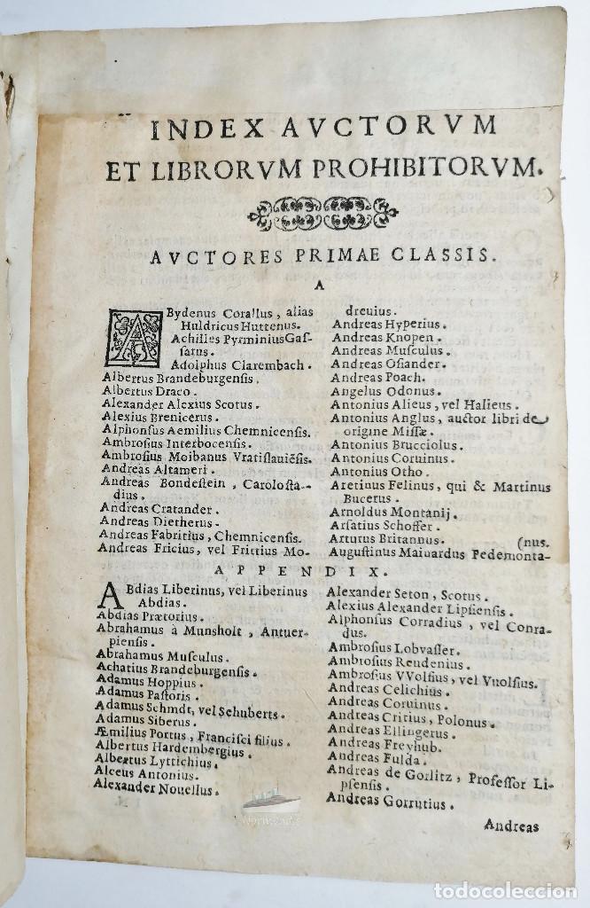 Libros antiguos: INDEX AVCTORVM ET LIBRORVM PROHIBITORVM. - Foto 1