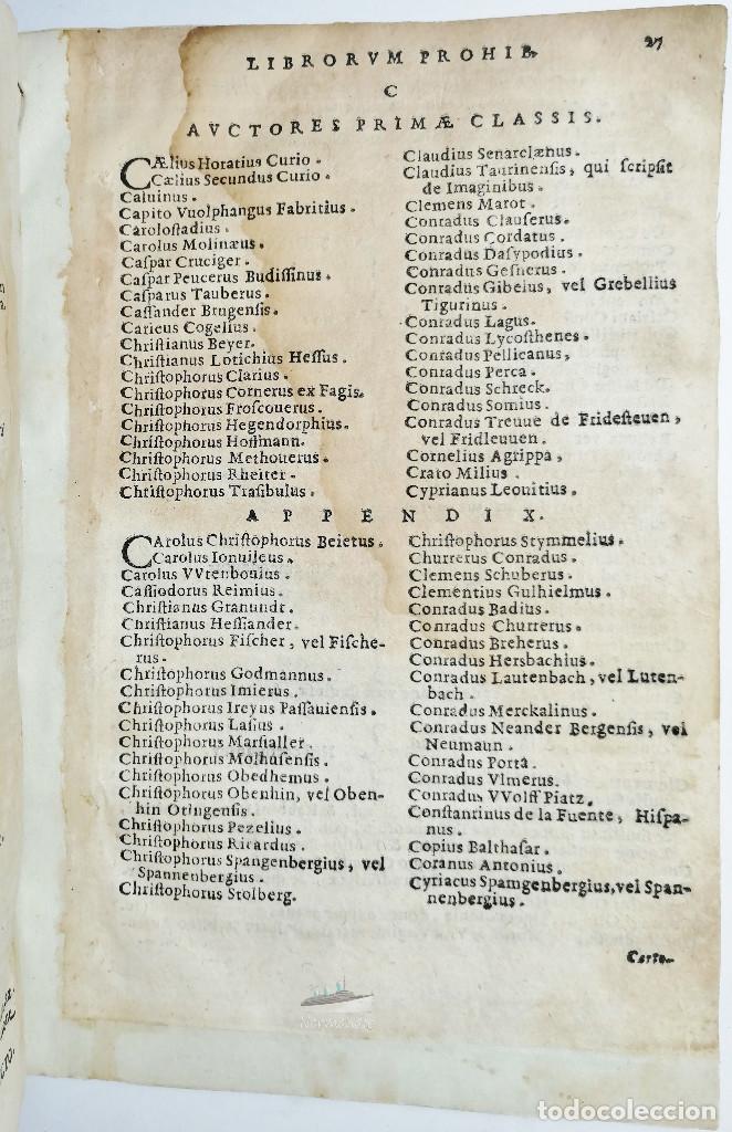 Libros antiguos: INDEX AVCTORVM ET LIBRORVM PROHIBITORVM. - Foto 3