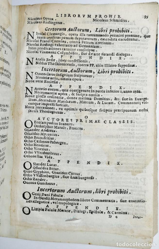 Libros antiguos: INDEX AVCTORVM ET LIBRORVM PROHIBITORVM. - Foto 5