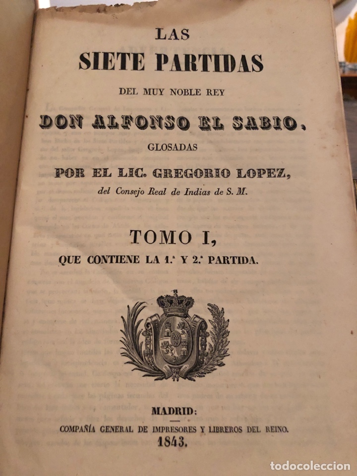Libros antiguos: Siete Partidas de Alfonso X - Foto 2