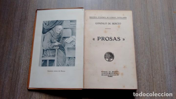 Libros antiguos: GONZALO DE BERCEO - PROSAS - Foto 2