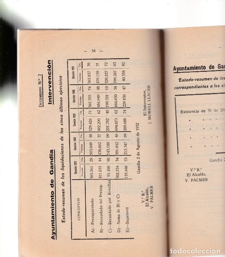 Libros antiguos: GANDIA - 1932 - MEJORAS DE LA CIUDAD EN PROYECTO - Foto 5
